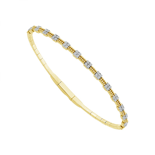 Diamond Bangle 0.40 ct tw 14k Yellow Gold