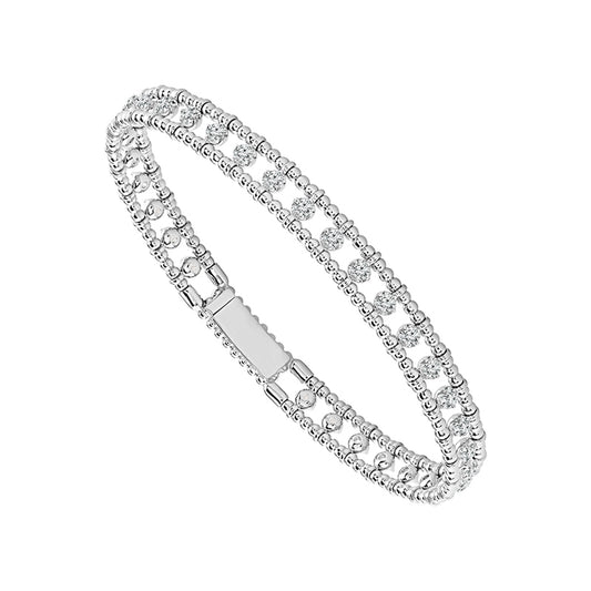 Diamond Bangle 0.90 ct tw 14k White Gold