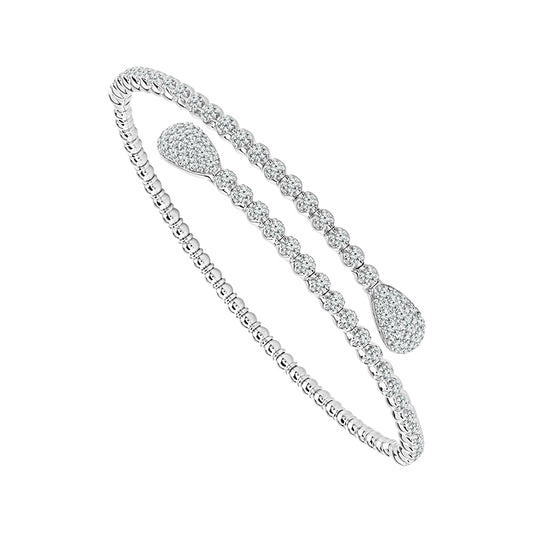 Diamond Bangle 0.75 ct tw 14k White Gold