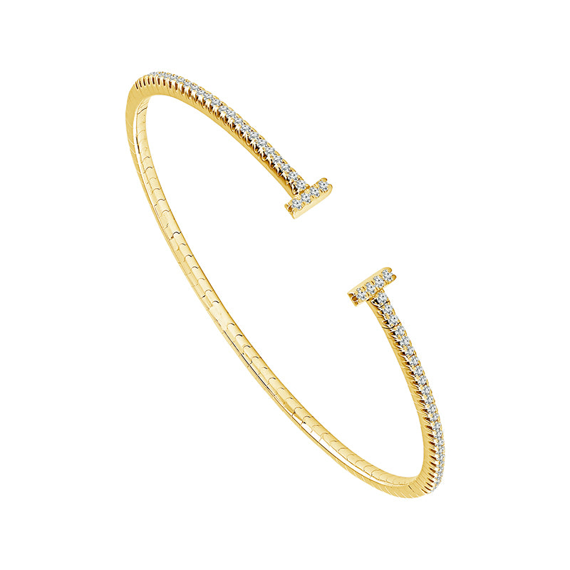 Diamond Fashion Bangle 0.50 ct tw 14k Yellow Gold