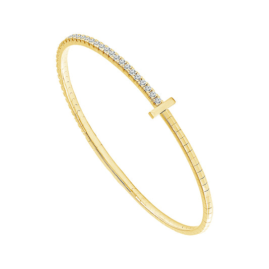 Diamond Bangle 1 ct tw 14k Yellow Gold