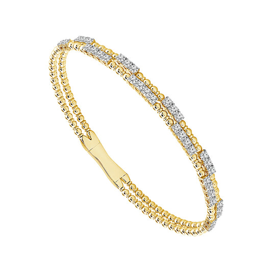 Diamond Bangle 1.50 ct tw 14k Yellow Gold