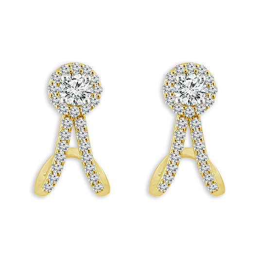 Diamond Fashion Earrings 1.17 ct tw 14k Yellow Gold