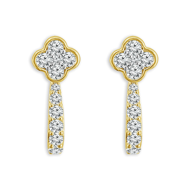 Diamond Fashion Earrings 1 ct tw 14k Yellow Gold