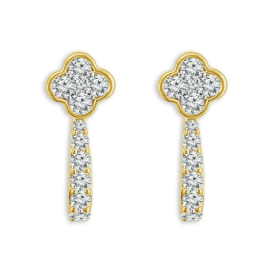 Diamond Fashion Earrings 1 ct tw 14k Yellow Gold