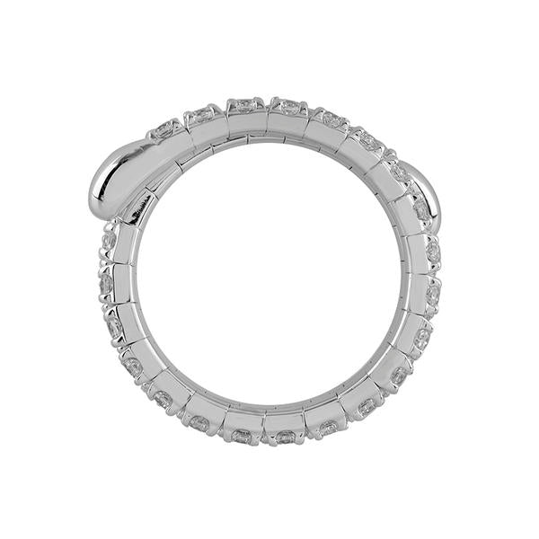 1/2 Carat Oval & Pear Diamond White Gold Flexible Ring