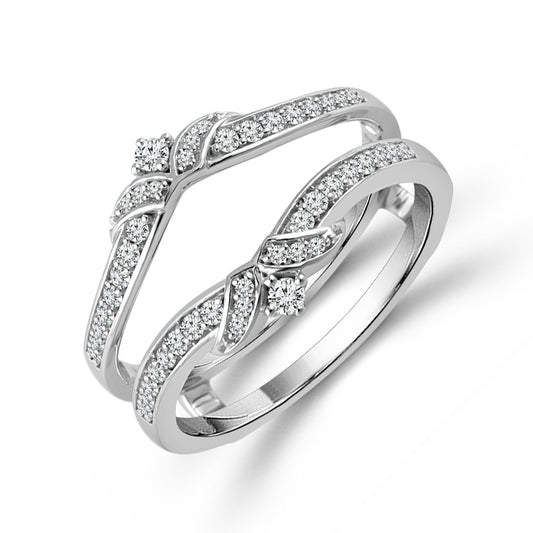 Diamond Enhancer Ring 0.25 ct tw 14k White Gold