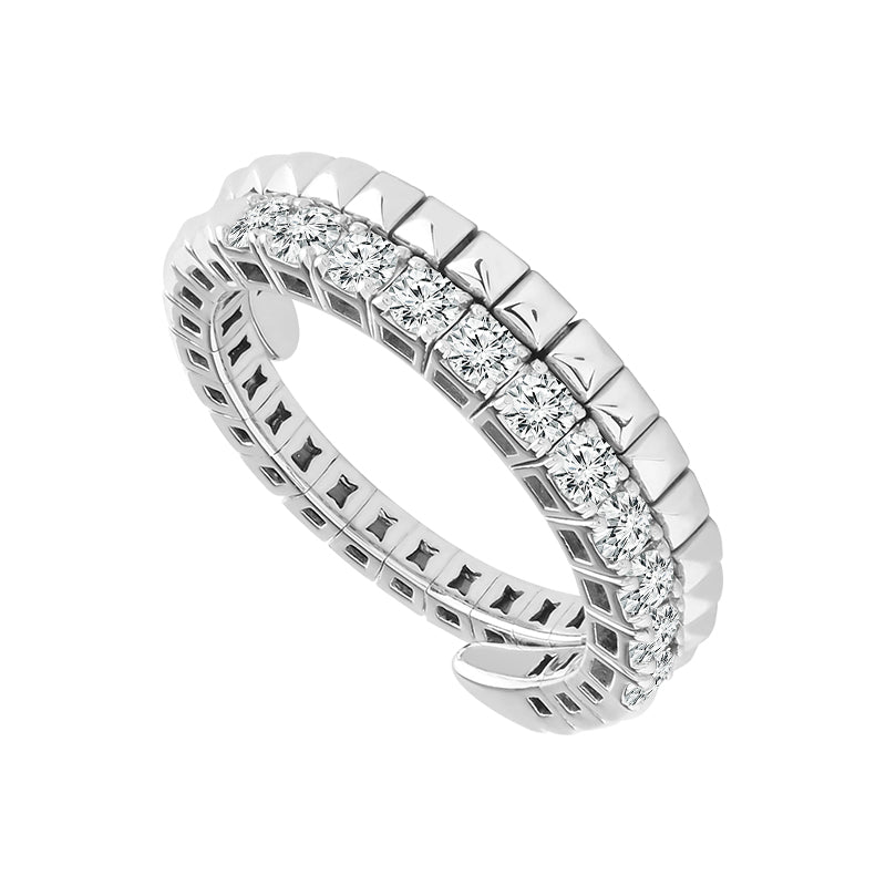 1/2 Carat Diamond White Gold Flexible Ring