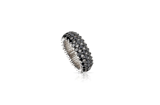 Giotto 8 Black and White Diamond Stretch Ring