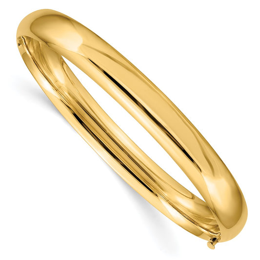 14k 5/16 Oversize High Polished Hinged Bangle Bracelet