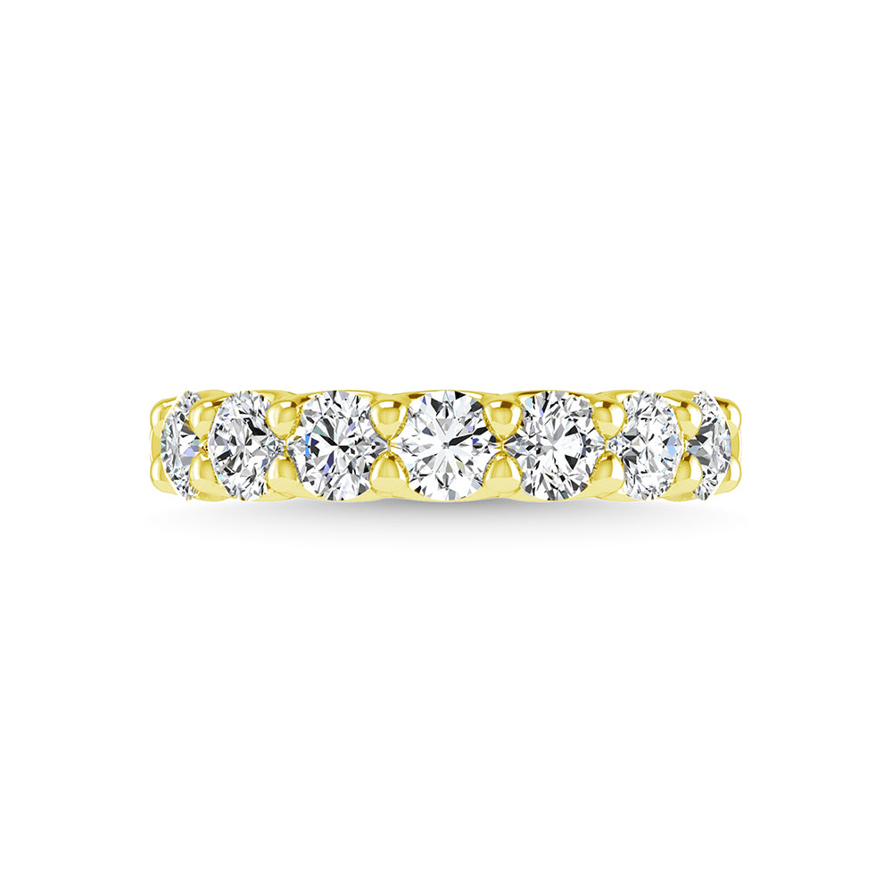14K White Gold Diamond 1 1/3 Ct.Tw. Round Shape Half Way Wedding Band (size 6.5)