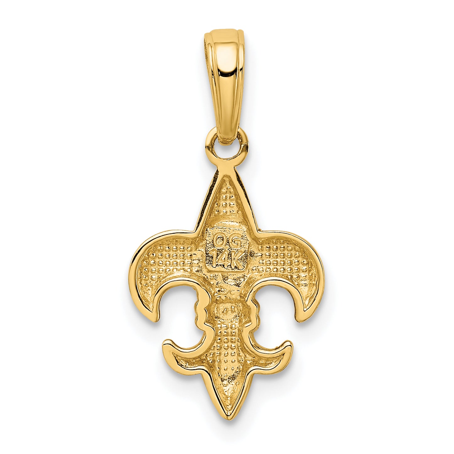 14k Small Fleur-De-Lis Pendant