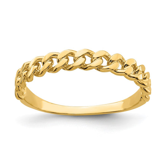 14k Chain Link Band Ring