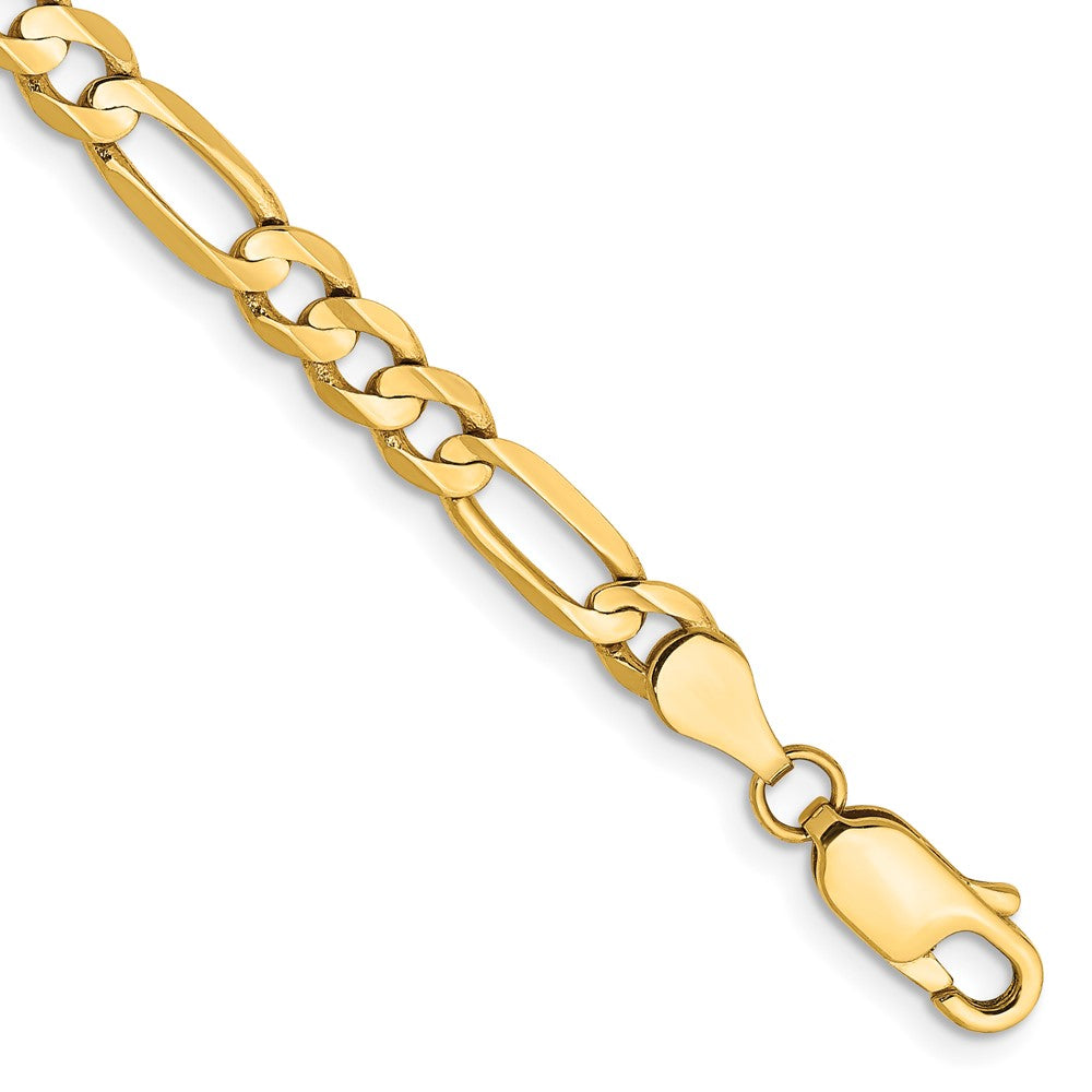 14k 4.5mm Concave Open Figaro Chain