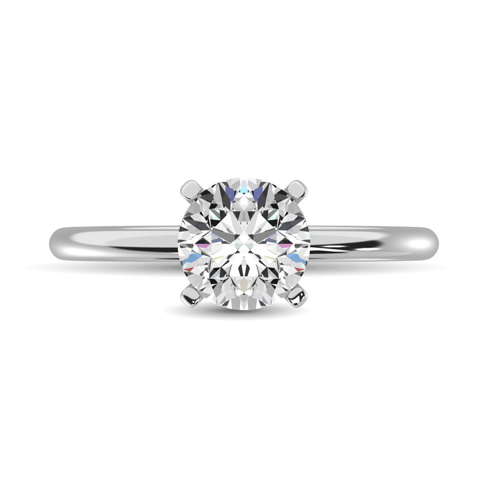 14K White Gold Lab Grown Diamond 2 Ct.Tw. Solitaire Ring