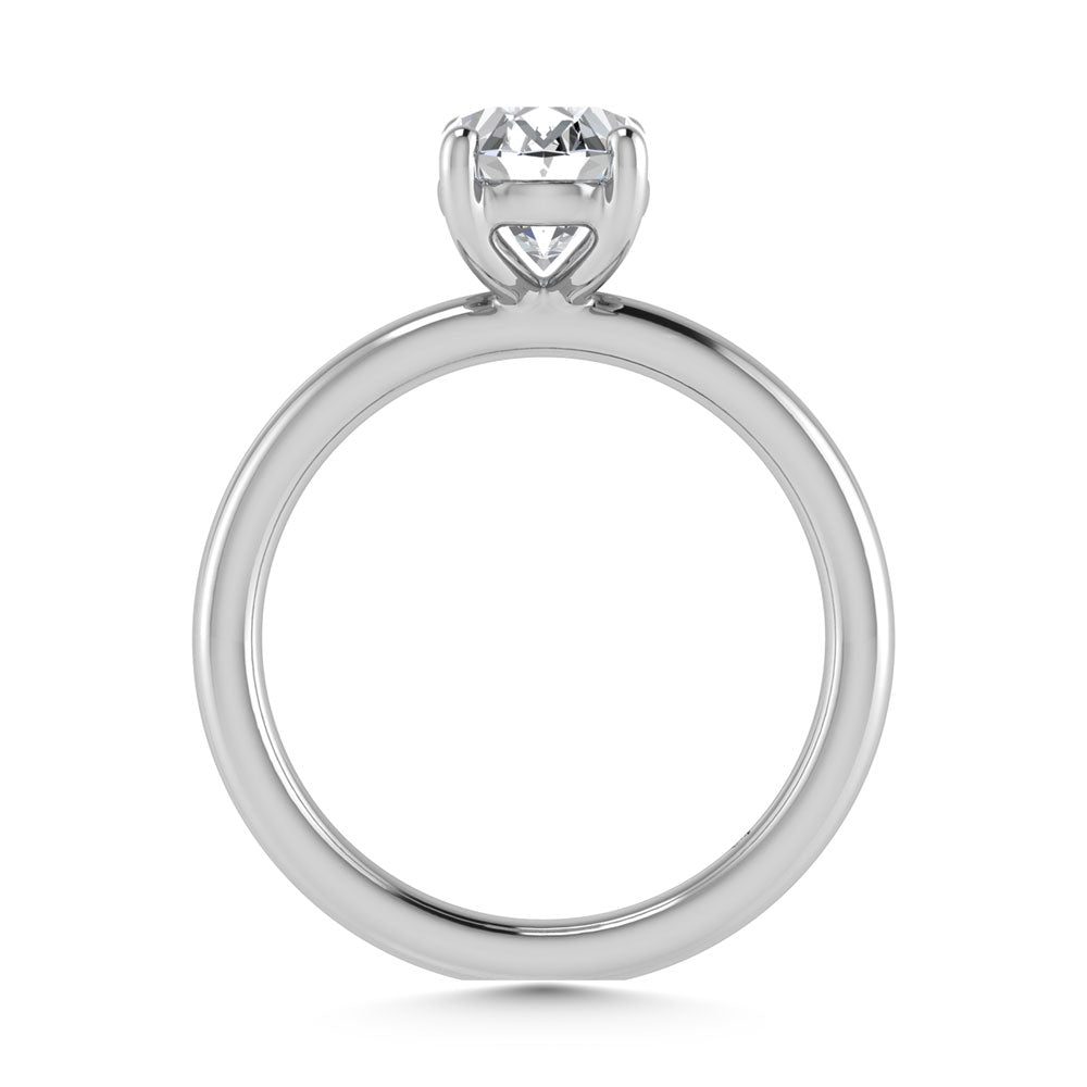 14K White Gold Lab Grown Diamond 1 1/2 Ct.Tw. Oval Shape Solitaire Ring