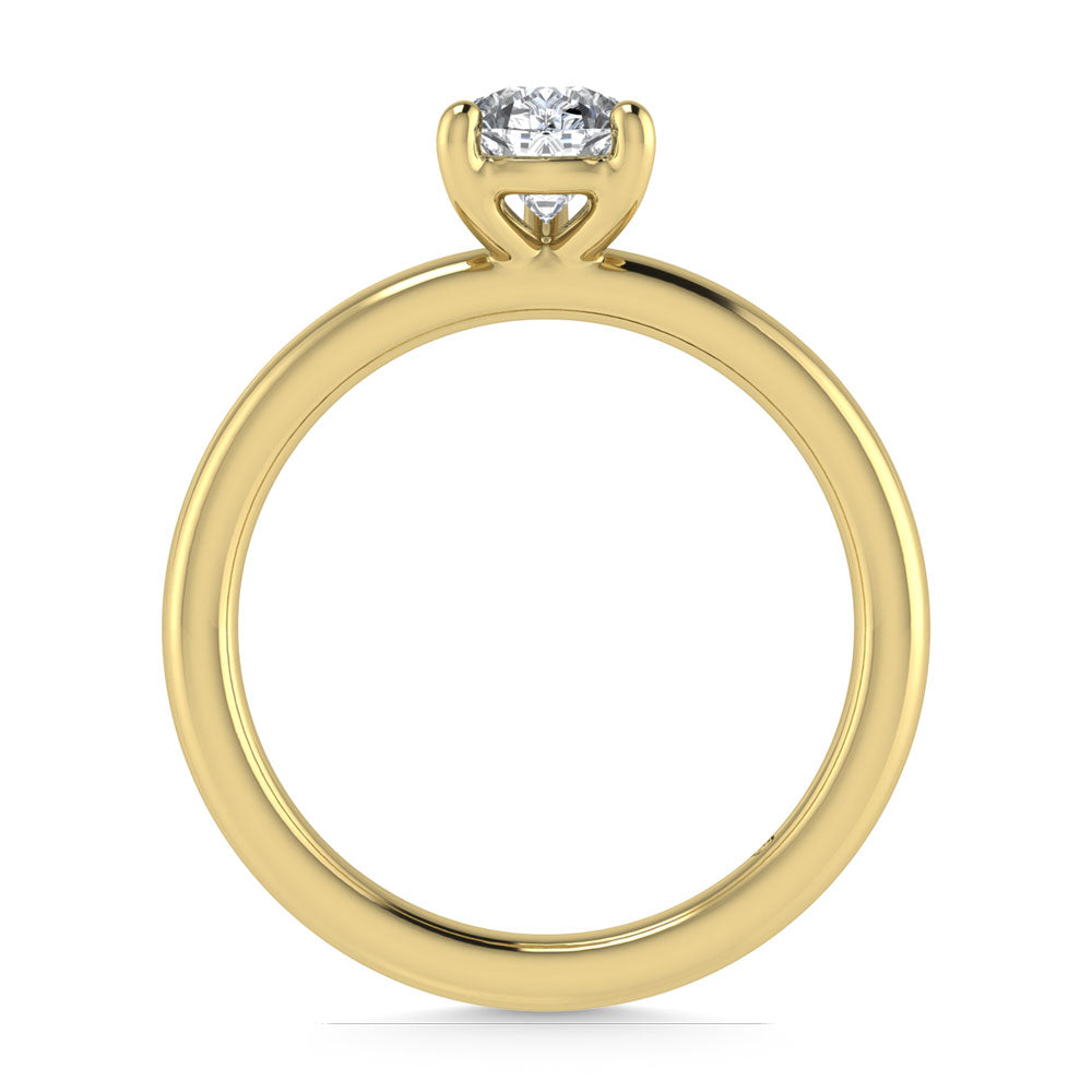 14K Yellow Gold Lab Grown Diamond 1 Ct.Tw. Pear Shape Solitaire Ring