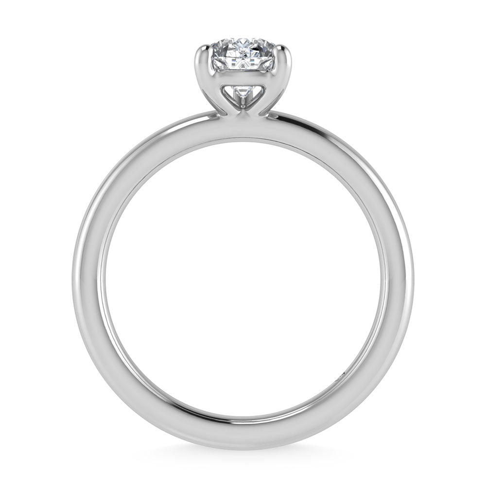 14K White Gold Lab Grown Diamond 4 Ct.Tw. Pear Shape Solitaire Ring