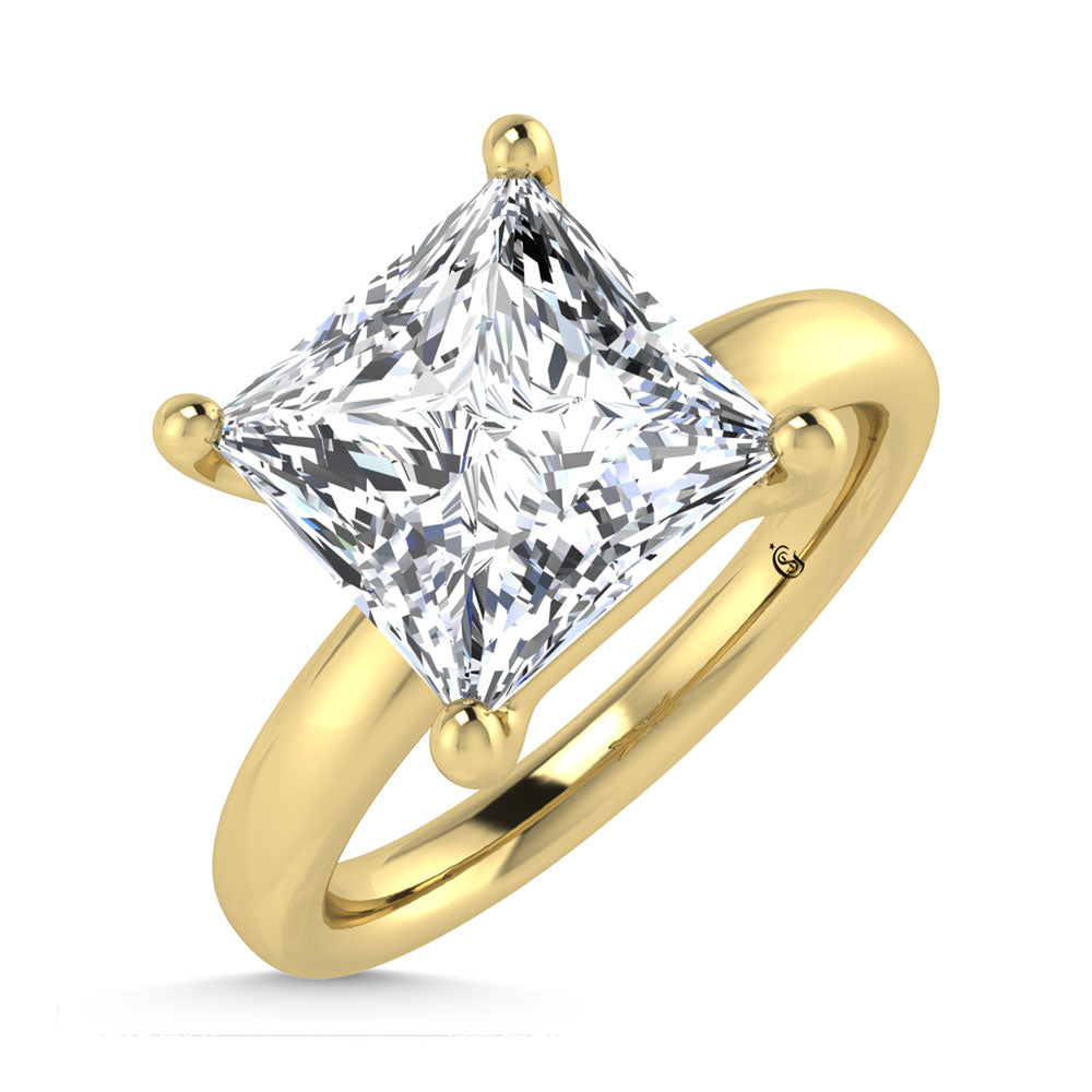 14K Yellow Gold Lab Grown Diamond 1 Ct.Tw. Princess Shape Solitaire Ring