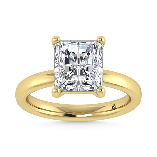 14K Yellow Gold Lab Grown Diamond 1 Ct.Tw. Radiant Shape Solitaire Ring