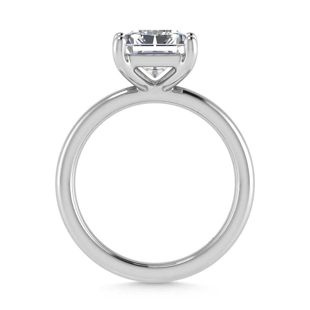 14K White Gold Lab Grown Diamond 4 Ct.Tw. Radiant Shape Solitaire Ring