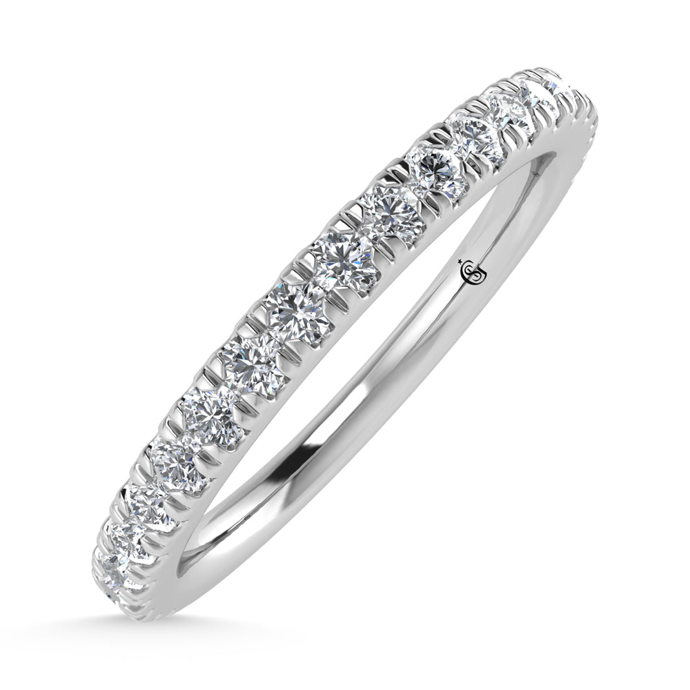 14K White Gold Lab Grown Diamond 1/3 Ct.Tw. Wedding Band