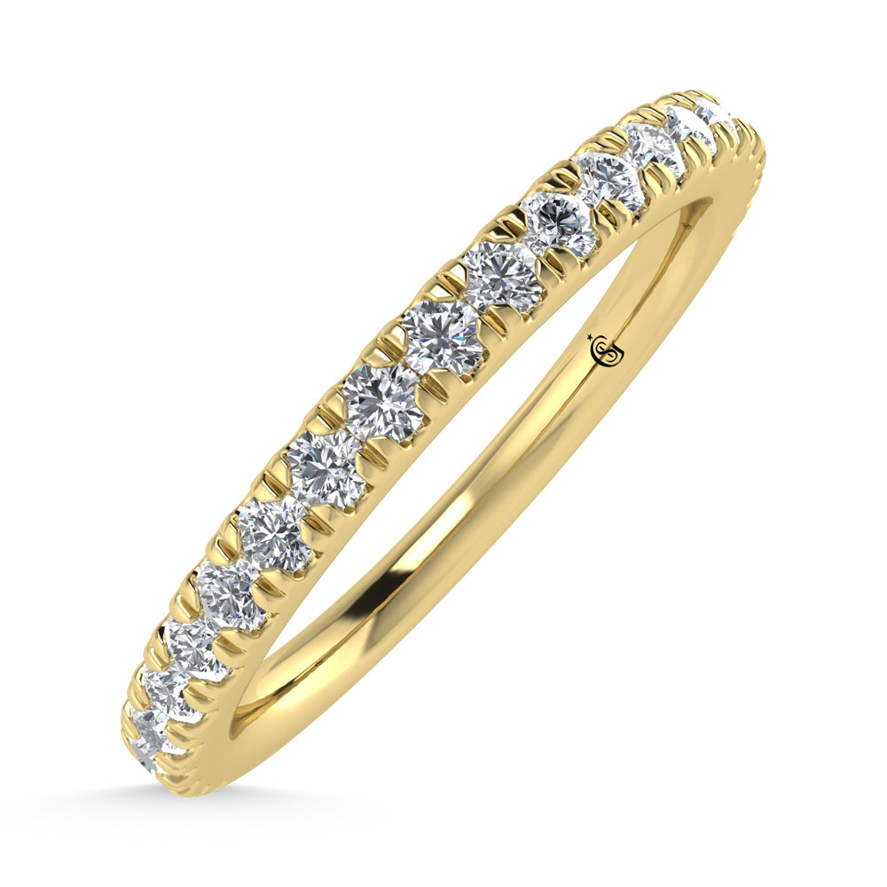 14K Yellow Gold Lab Grown Diamond 1/3 Ct.Tw. Wedding Band