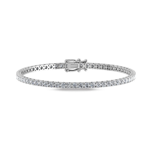 14K White Gold Lab Grown Diamond 21 1/4 Ct.Tw. Tennies Bracelet