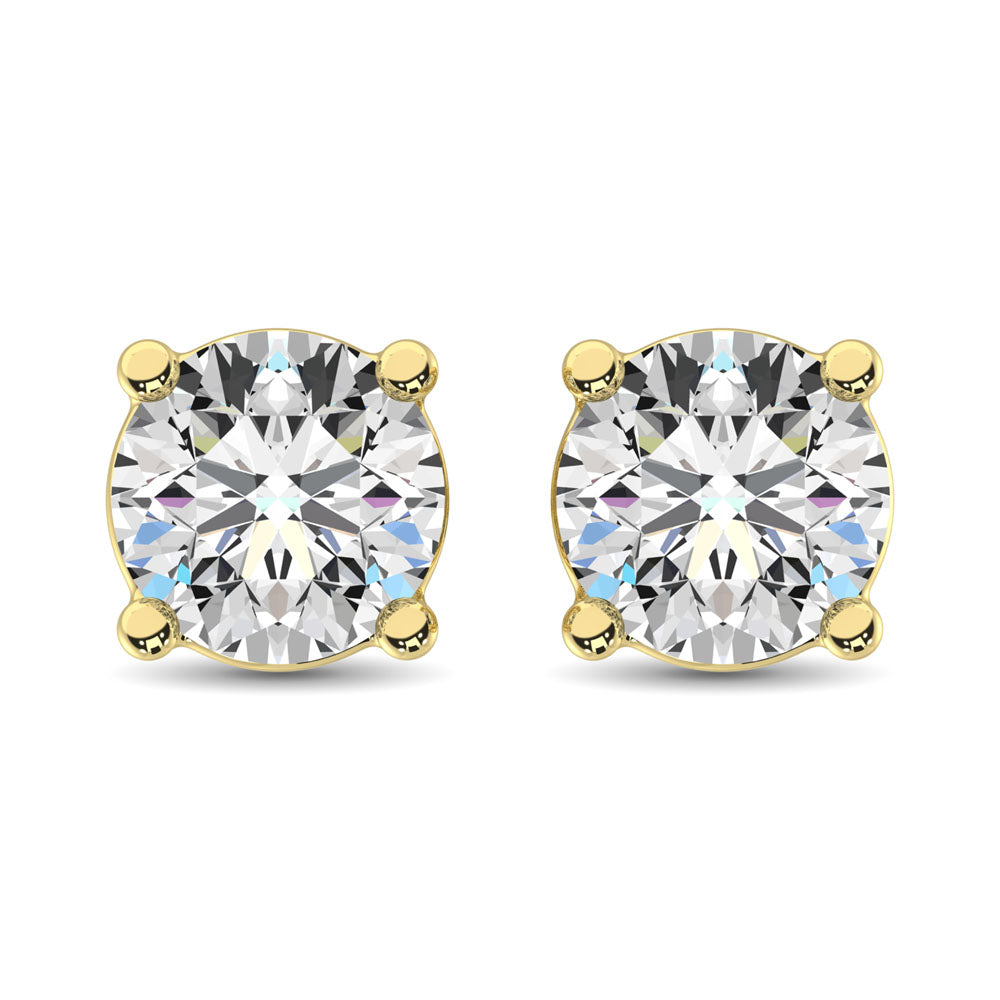 14K Yellow Gold Lab Grown Diamond 1 Ct.Tw. Solitaire Studs