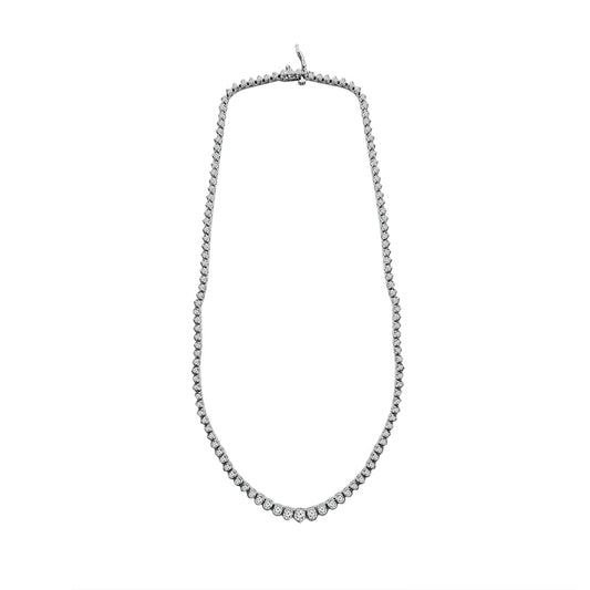 Diamond Necklace 12 ct tw 14k White Gold