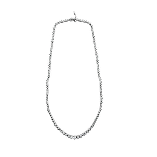 Diamond Necklace 15 ct tw 14k White Gold