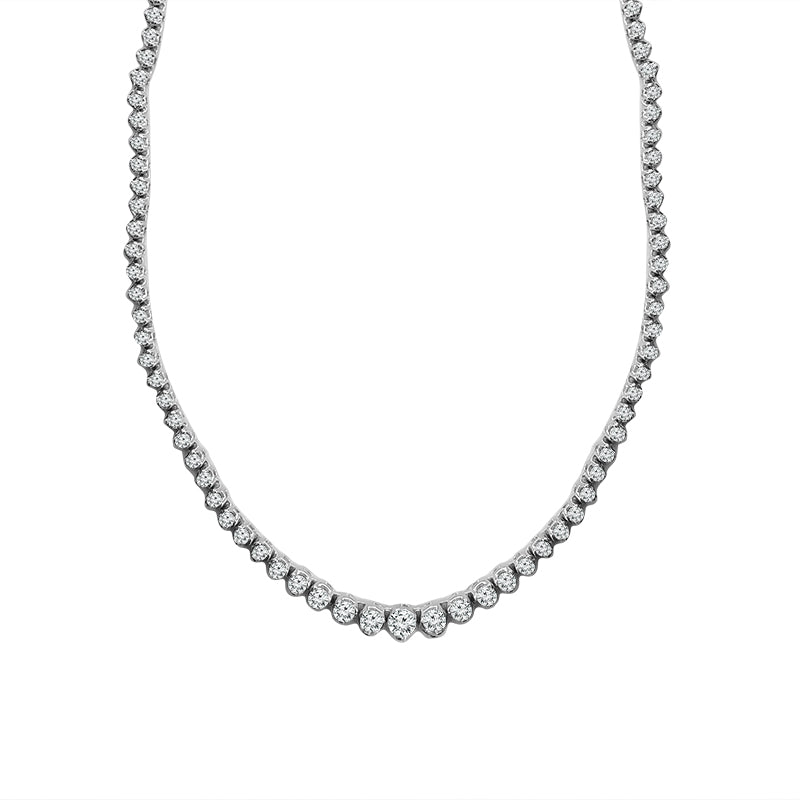 Diamond Necklace 20 ct tw 14k White Gold