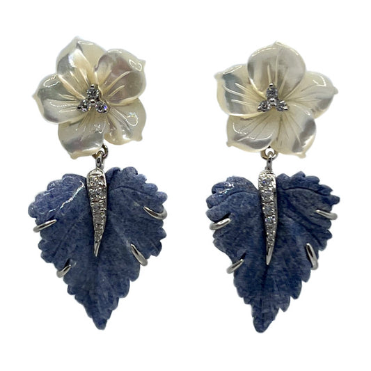 Carved Floral Earrings