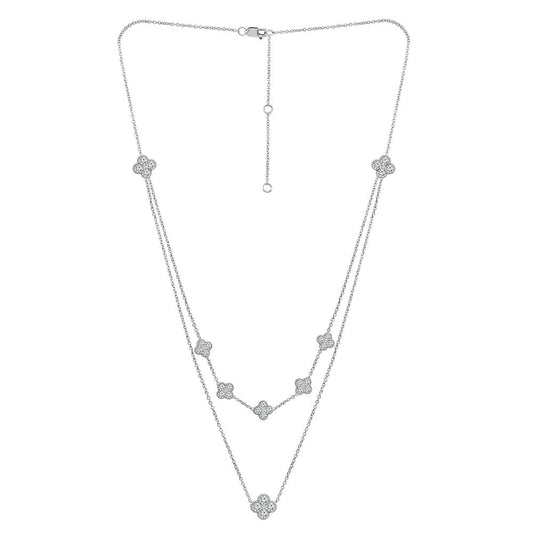 Diamond Fashion Necklace 3.50 ct tw 14k White Gold
