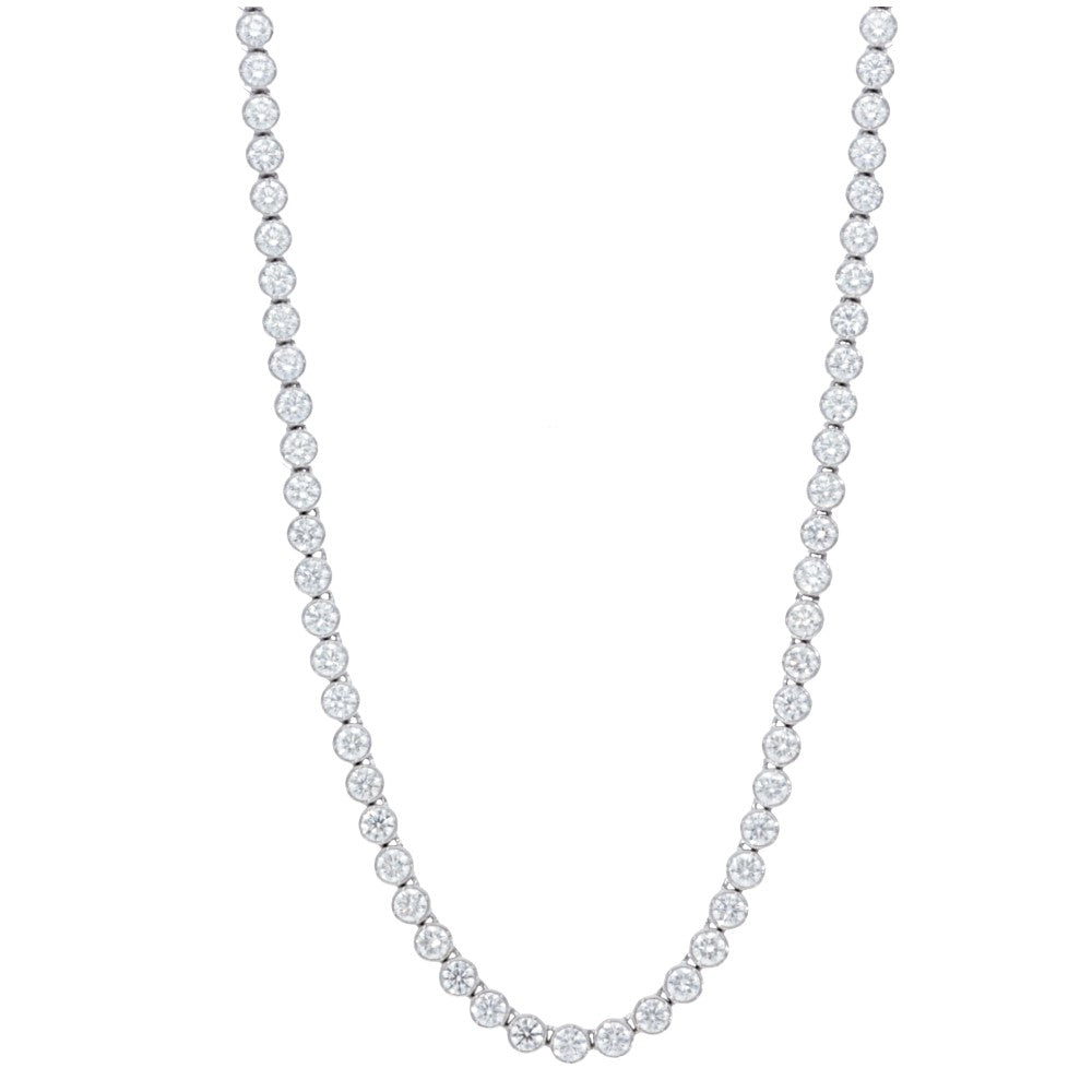 Diamond Bezel Tennis Necklace