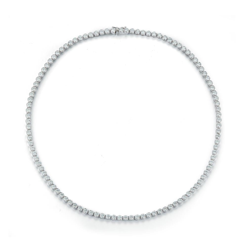 Diamond Bezel Tennis Necklace