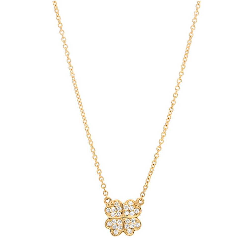 Pave Diamond Clover Pendant