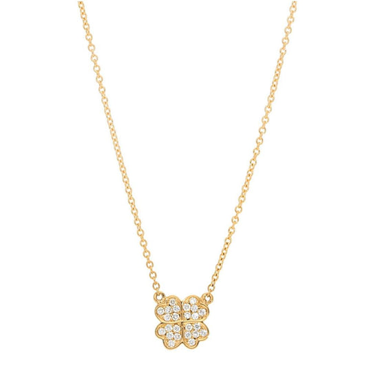 Pave Diamond Clover Pendant