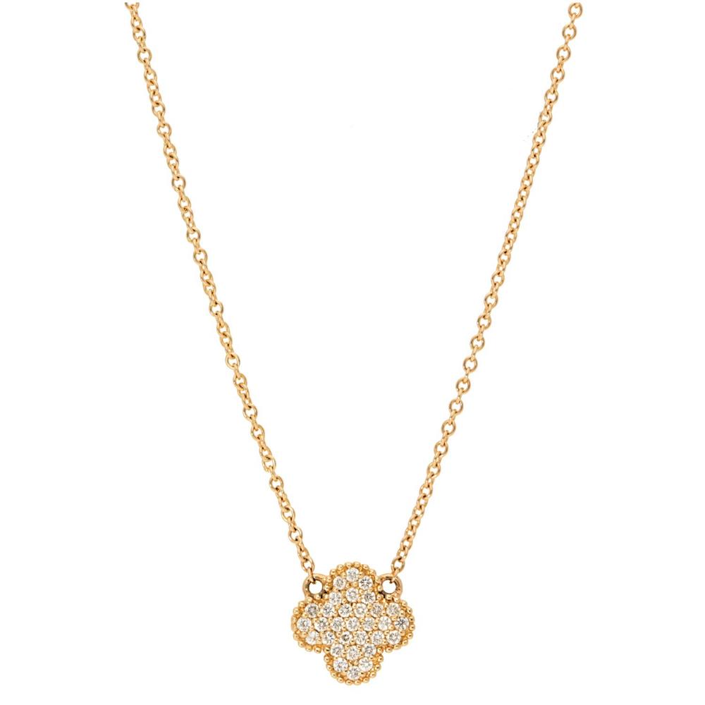 Pave Diamond Clover Pendant