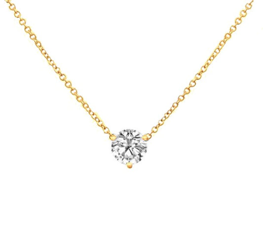 3 Prong Diamond Pendant