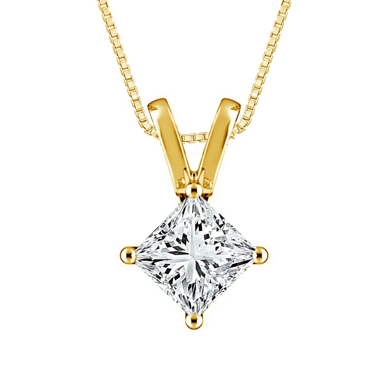 Diamond Solitaire Pendant 1 ct tw 14k White Gold