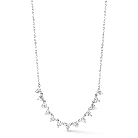 Diamond Pave Mini Pyramids Necklace