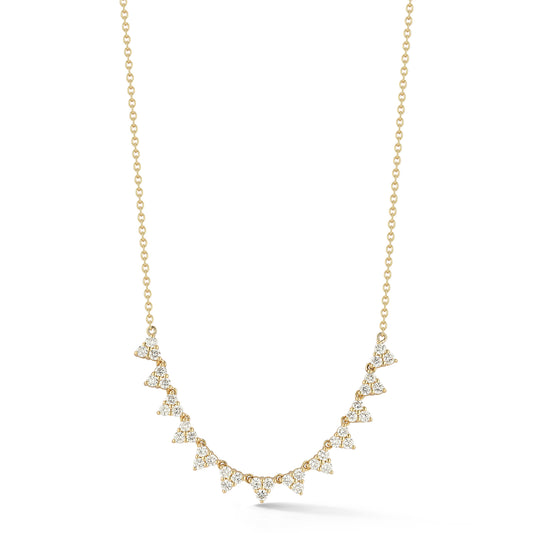 Diamond Pave Mini Pyramids Necklace