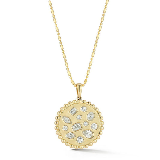 Multi Shape Diamond Circle Medallion