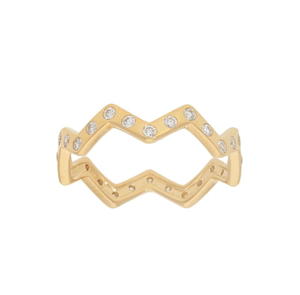 Zig Zag Diamond Eternity Band