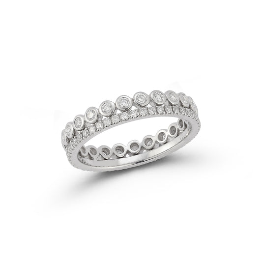 Diamond Pave and Diamond Bezel Ring