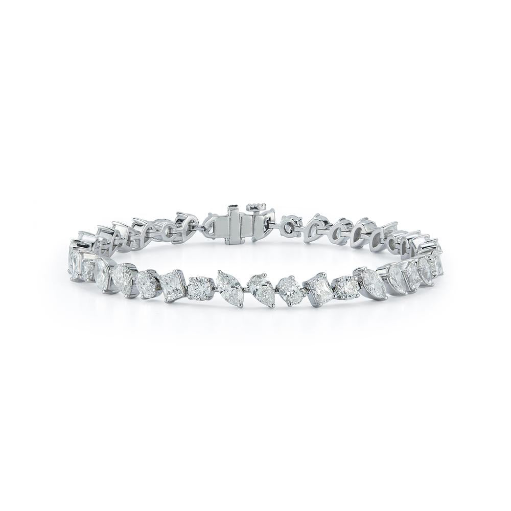 Multi Shape Diamond Tennis Bracelet