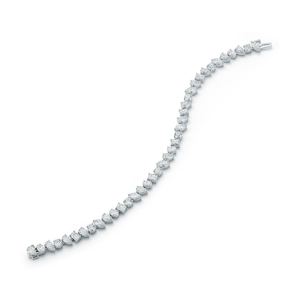 Multi Shape Diamond Tennis Bracelet