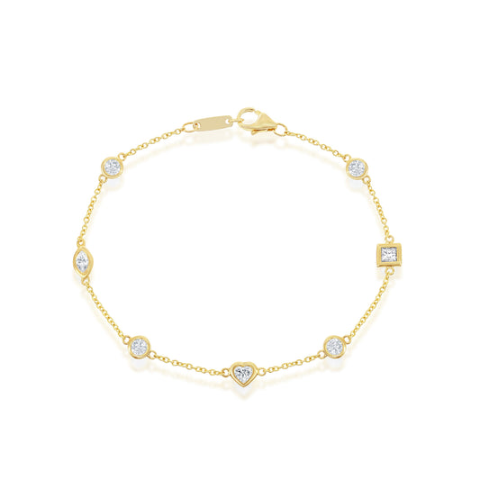 Multi  Diamond Shape Bracelet