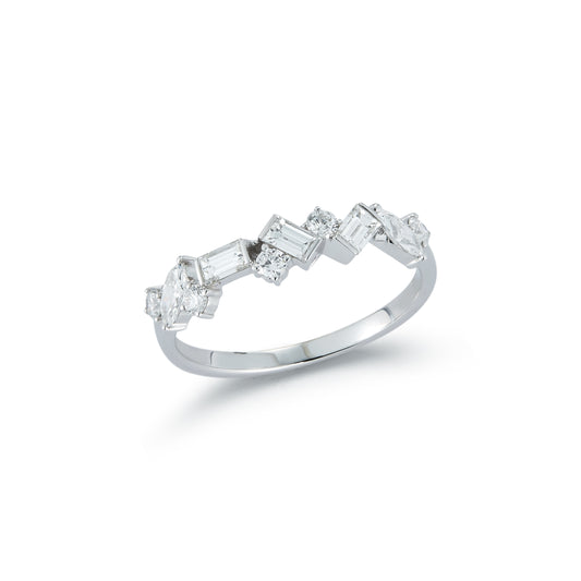Multi Shape Alternating Diamond Band